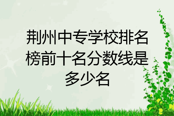 荆州中专学校排名榜前十名分数线是多少名
