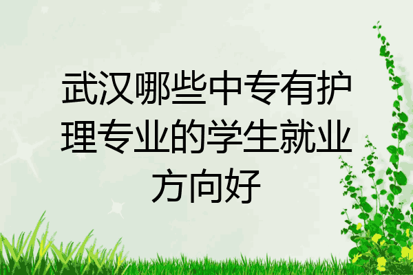 武汉哪些中专有护理专业的学生就业方向好