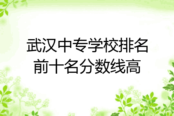 武汉中专学校排名前十名分数线高