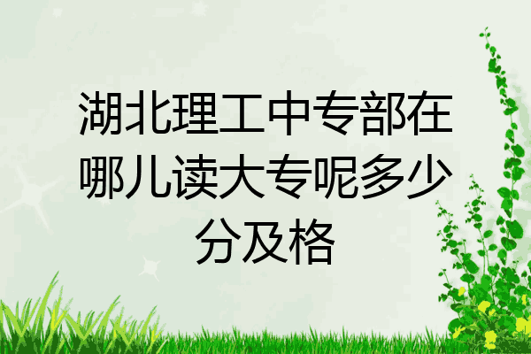 湖北理工中专部在哪儿读大专呢多少分及格