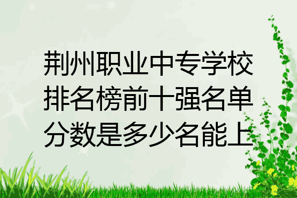 荆州职业中专学校排名榜前十强名单分数是多少名能上