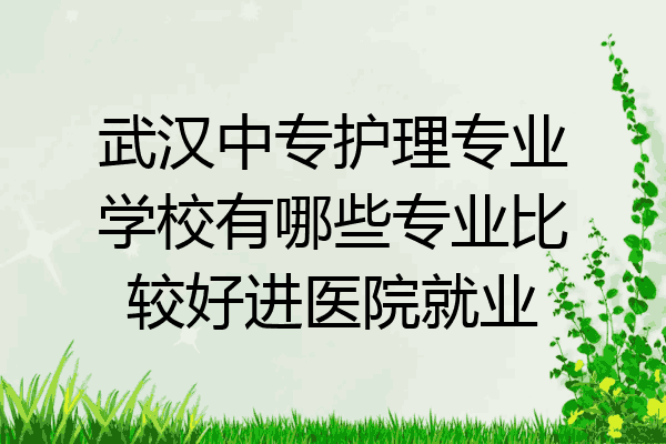 武汉中专护理专业学校有哪些专业比较好进医院就业