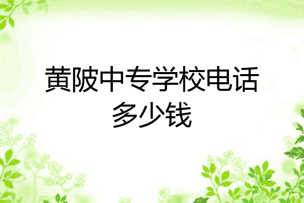 黄陂中专学校电话多少钱