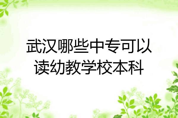 武汉哪些中专可以读幼教学校本科