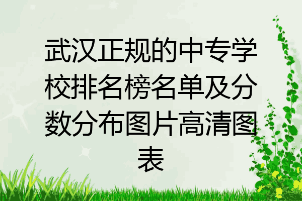 武汉正规的中专学校排名榜名单及分数分布图片高清图表