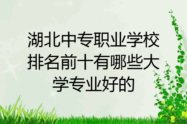 湖北中专职业学校排名前十有哪些大学专业好的