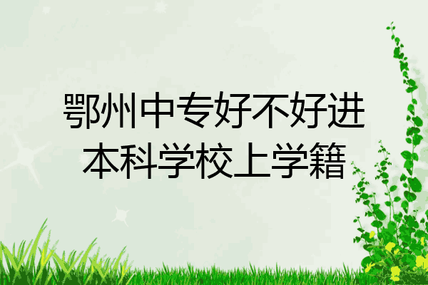 鄂州中专好不好进本科学校上学籍