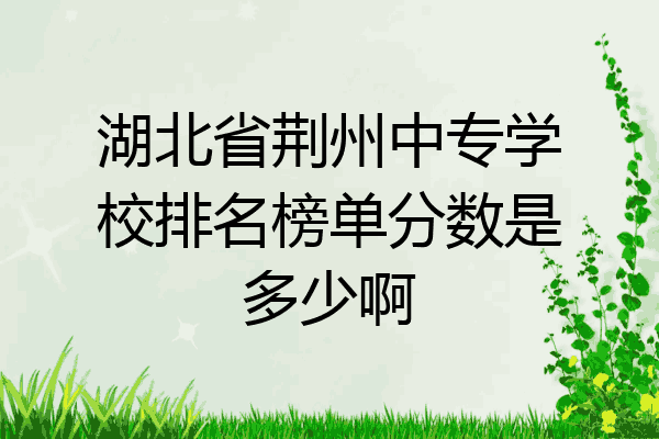 湖北省荆州中专学校排名榜单分数是多少啊