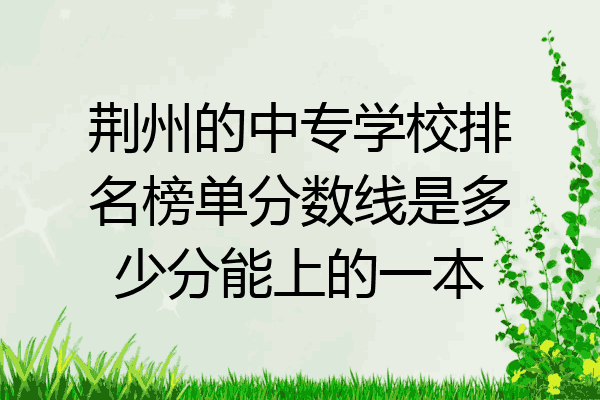 荆州的中专学校排名榜单分数线是多少分能上的一本
