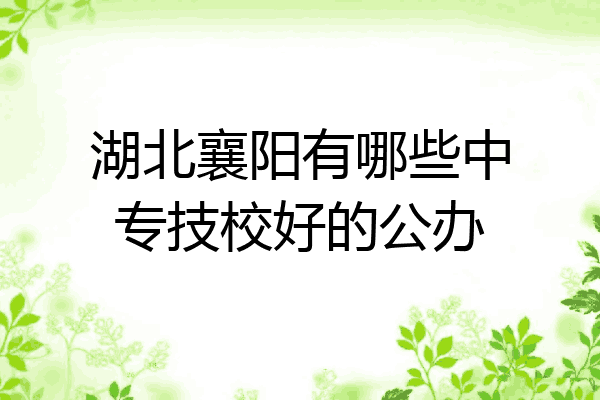 湖北襄阳有哪些中专技校好的公办
