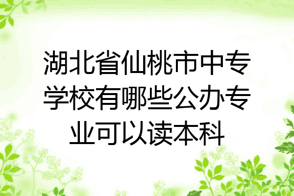 湖北省仙桃市中专学校有哪些公办专业可以读本科