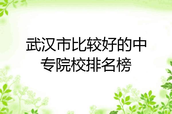 武汉市比较好的中专院校排名榜