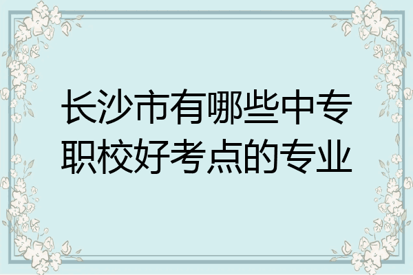 长沙市有哪些中专职校好考点的专业