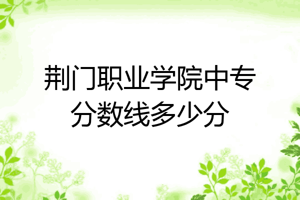 荆门职业学院中专分数线多少分