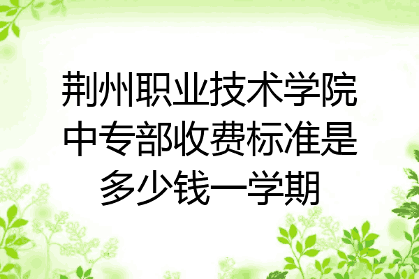 荆州职业技术学院中专部收费标准是多少钱一学期