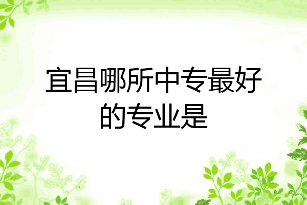 宜昌哪所中专最好的专业是