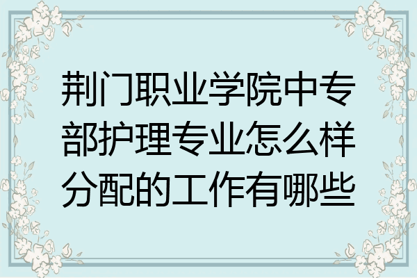 荆门职业学院中专部护理专业怎么样分配的工作有哪些