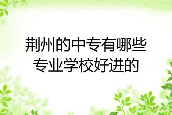 荆州的中专有哪些专业学校好进的