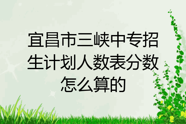 宜昌市三峡中专招生计划人数表分数怎么算的