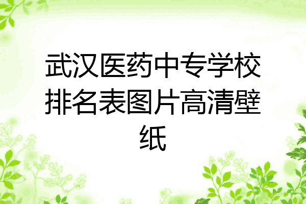 武汉医药中专学校排名表图片高清壁纸