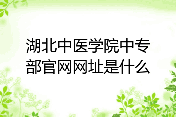湖北中医学院中专部官网网址是什么