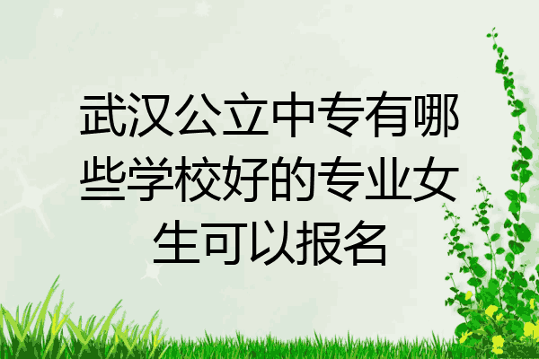 武汉公立中专有哪些学校好的专业女生可以报名