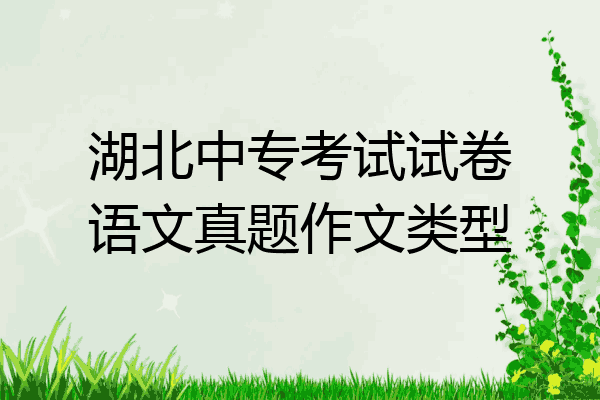 湖北中专考试试卷语文真题作文类型