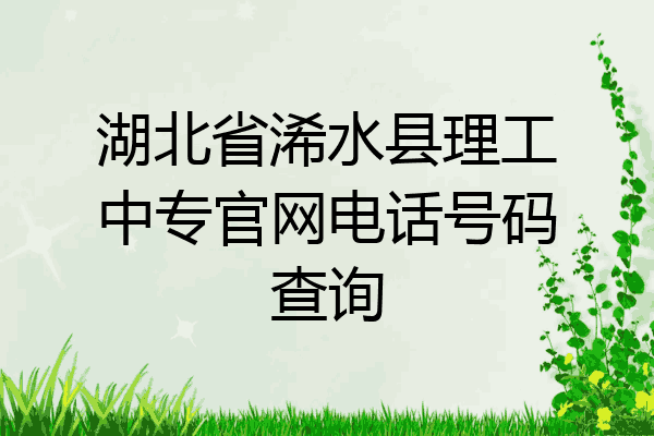 湖北省浠水县理工中专官网电话号码查询