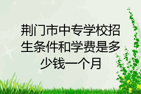 荆门市中专学校招生条件和学费是多少钱一个月