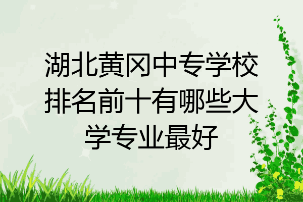 湖北黄冈中专学校排名前十有哪些大学专业最好