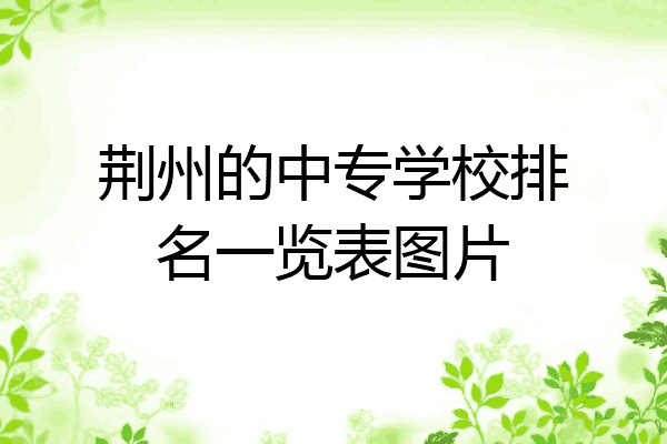 荆州的中专学校排名一览表图片
