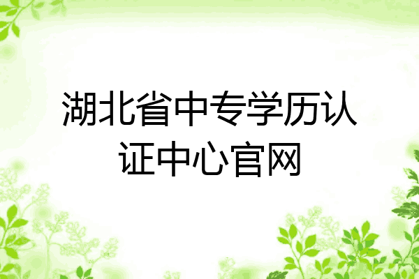 湖北省中专学历认证中心官网