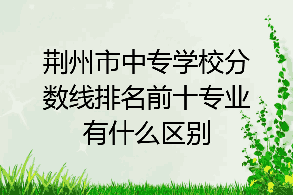 荆州市中专学校分数线排名前十专业有什么区别