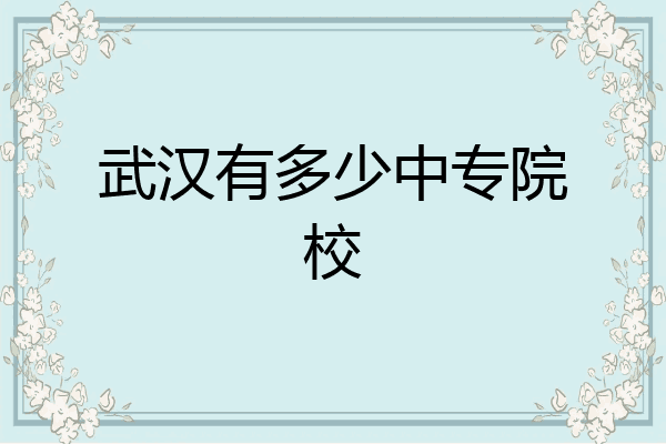 武汉有多少中专院校