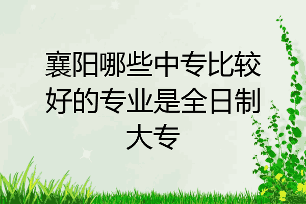 襄阳哪些中专比较好的专业是全日制大专