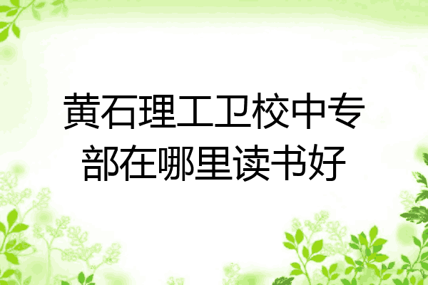 黄石理工卫校中专部在哪里读书好
