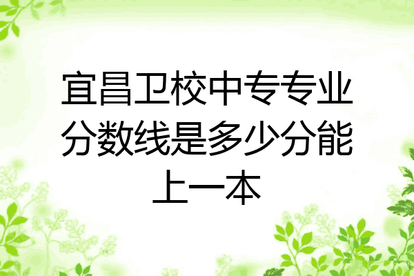 宜昌卫校中专专业分数线是多少分能上一本