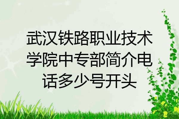 武汉铁路职业技术学院中专部简介电话多少号开头