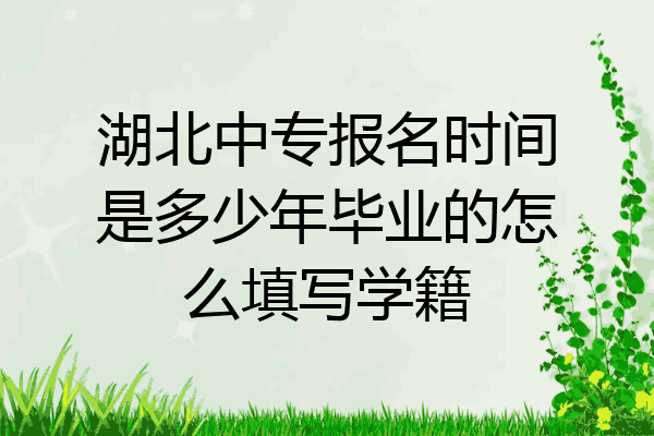 湖北中专报名时间是多少年毕业的怎么填写学籍