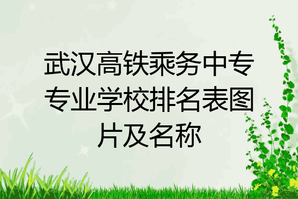 武汉高铁乘务中专专业学校排名表图片及名称