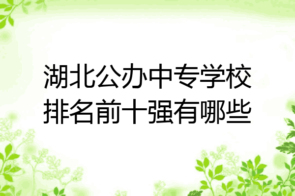 湖北公办中专学校排名前十强有哪些