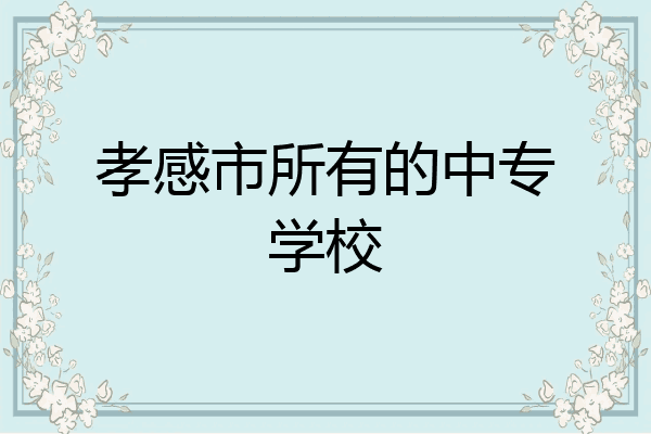 孝感市所有的中专学校