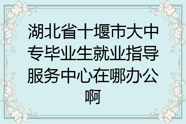 湖北省十堰市大中专毕业生就业指导服务中心在哪办公啊