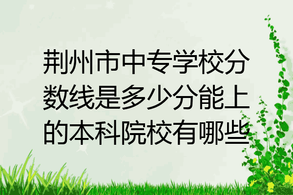 荆州市中专学校分数线是多少分能上的本科院校有哪些