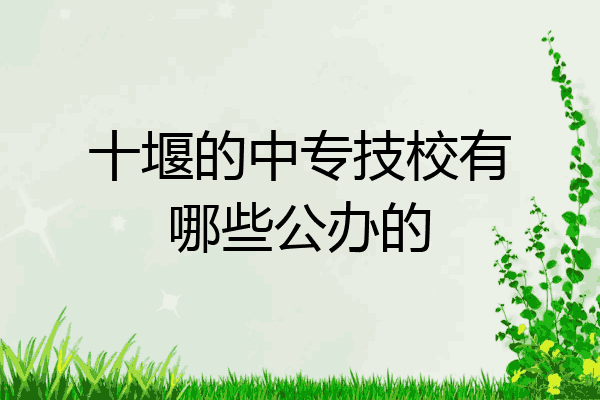 十堰的中专技校有哪些公办的