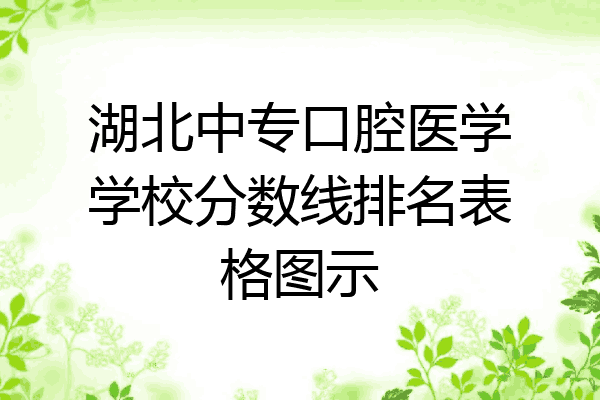 湖北中专口腔医学学校分数线排名表格图示