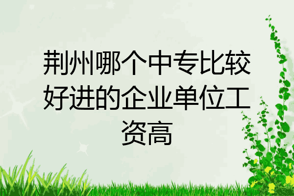 荆州哪个中专比较好进的企业单位工资高