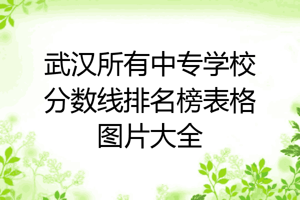 武汉所有中专学校分数线排名榜表格图片大全