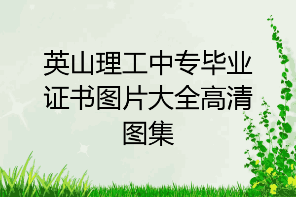 英山理工中专毕业证书图片大全高清图集