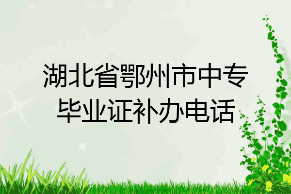 湖北省鄂州市中专毕业证补办电话